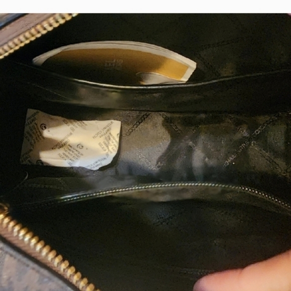 Michael Kors Signature Elliot Studded Messenger Bag Brown Tiger Print Calf Hair - Picture 9 of 9